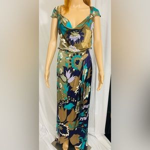 ESCADA EXOTIC 2  PIECES SILK  BLOUSE AND LONG SKIRT.